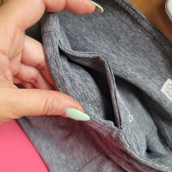 Outdoor Voices Colorblock 7/8 Dipped Warmup Legging Green gray size L - Picture 5 of 5